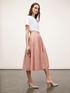 Circle skirt with split pleats image number 4