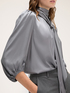 Blusa satin con collo a fusciacca image number 2