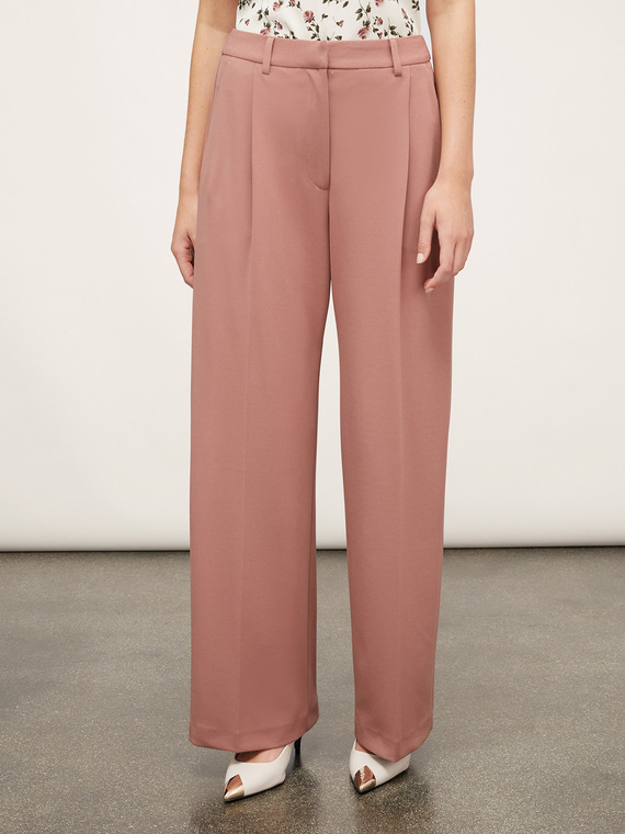 Palazzo trousers with pleats