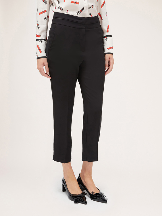 Formal trousers in crepe fabric