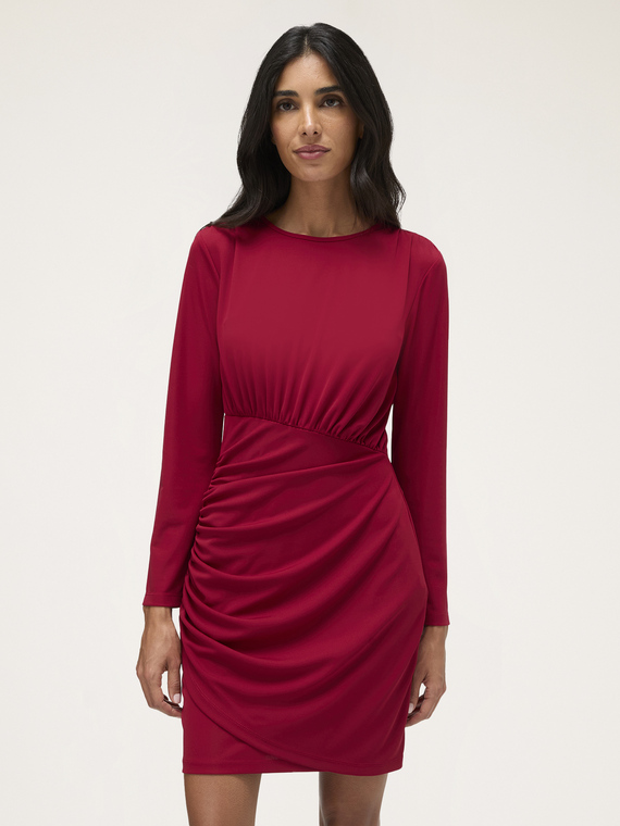 Jersey dress with draping