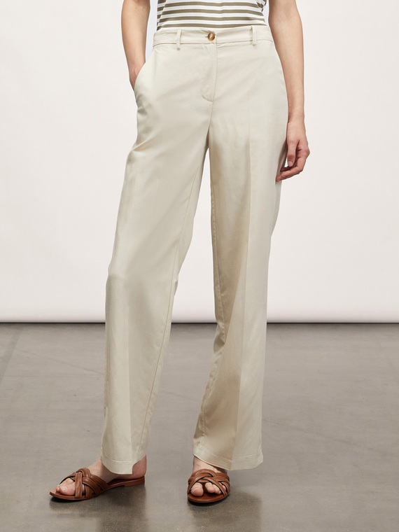 Linen blend palazzo trousers