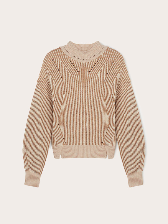 Pull en maille vanisée de laine mélangée