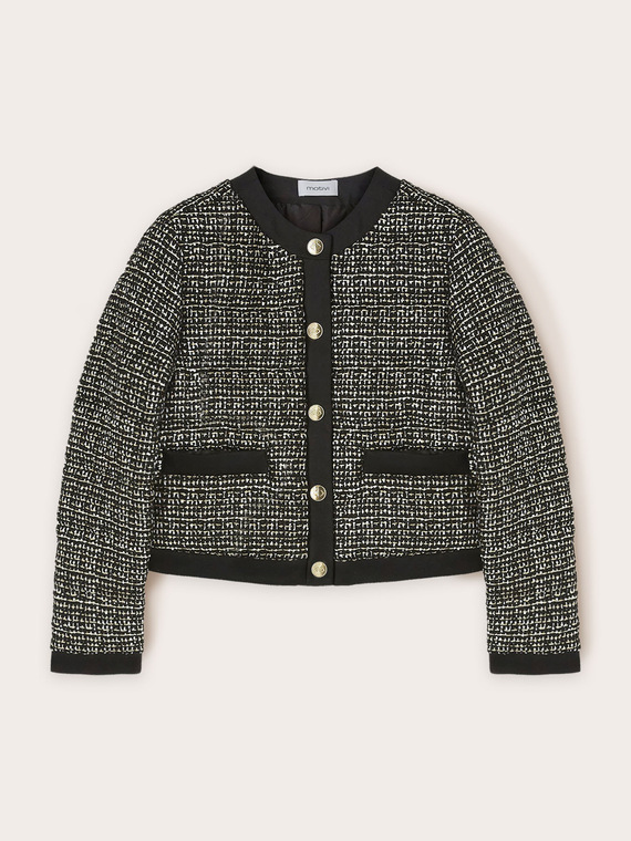 Tweed down jacket