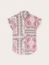 Foulard-patterned kimono shirt image number 5
