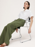 Linen blend cargo palazzo trousers image number 4
