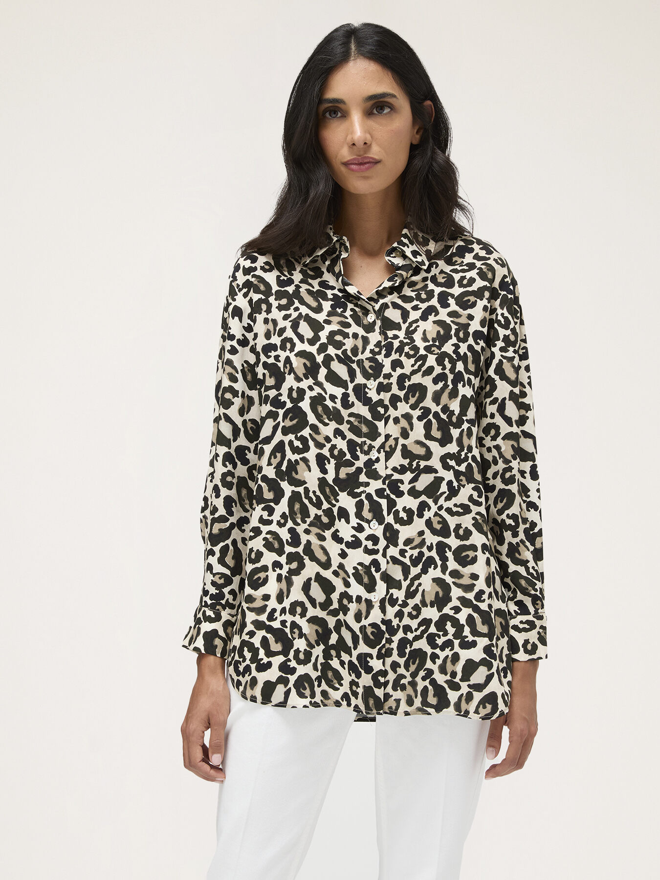 Camicia fluida fantasia animalier image number 0