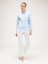 Oversized striped shirt with gemstone embroidery image number 4