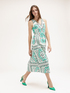 Midi-Kleid mit Foulard-Muster image number 3