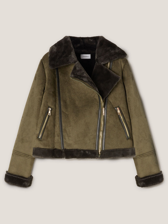 Sheepskin effect jacket