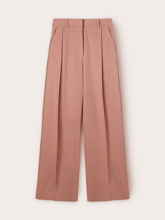 Palazzo trousers with pleats