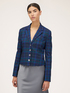 Giacca blazer corta fantasia check image number 0