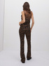 Animal print flared trousers image number 1