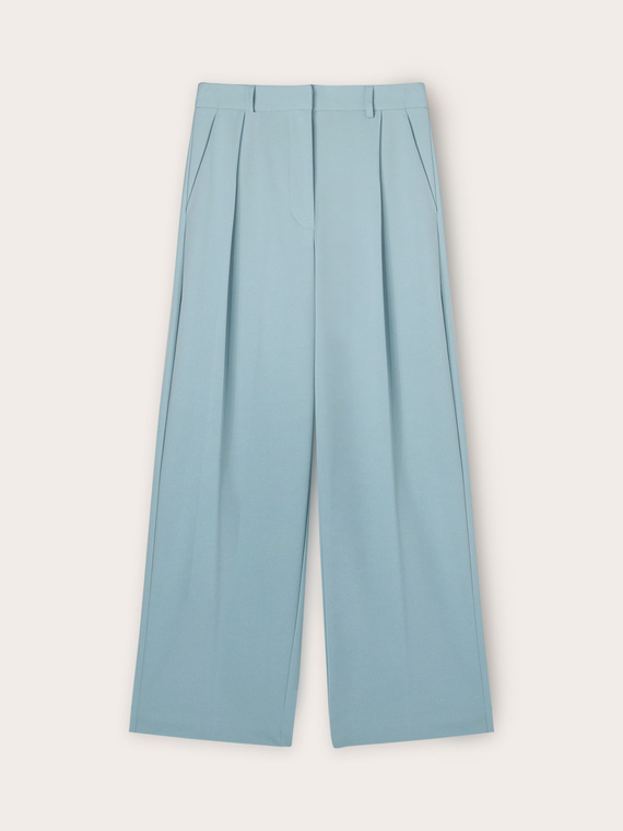 Palazzo trousers with pleats