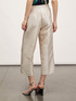 Pantaloni cropped effetto shantung image number 1