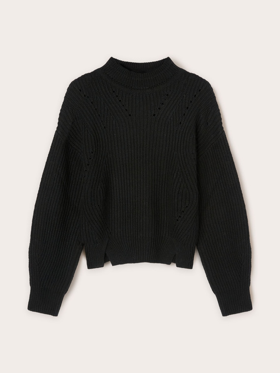 Pull en maille vanisée de laine mélangée