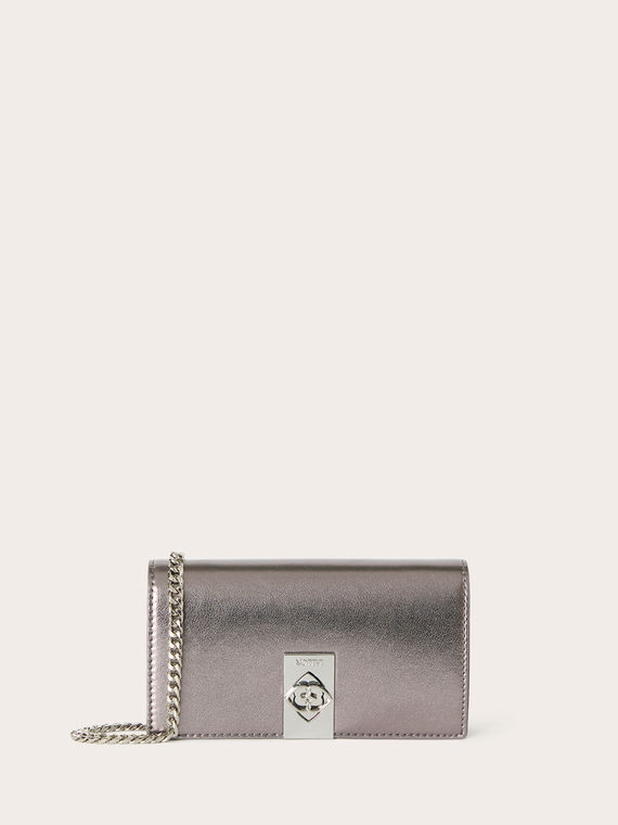 Silberfarben laminierte Wallet Bag