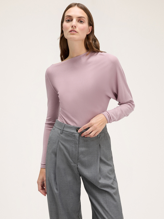 Asymmetrischer Woll-Pullover