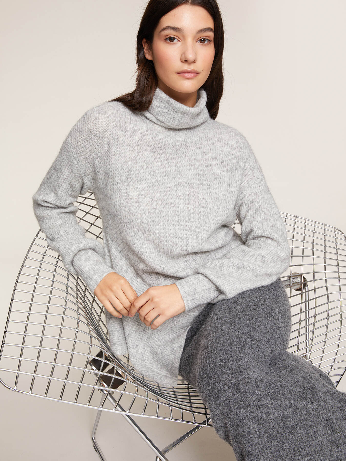 Asymmetrical hotsell turtleneck sweater