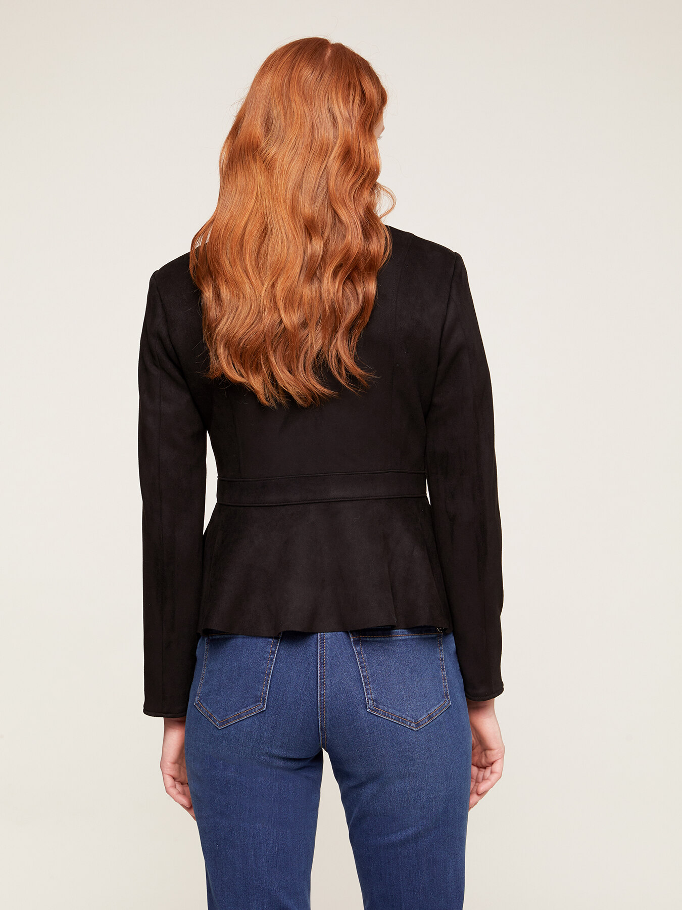 Suede peplum sale jacket