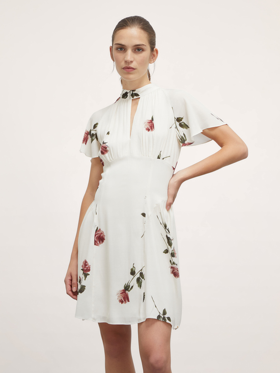 Minivestido con estampado de flores