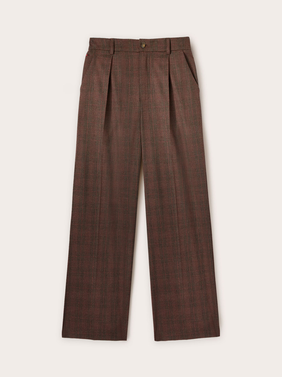 Pantaloni palazzo fantasia check