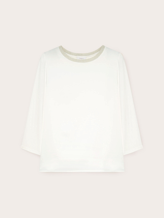 Basic dual fabric T-shirt