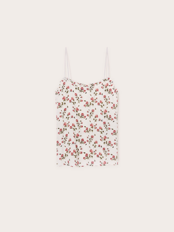 Top con estampado floral