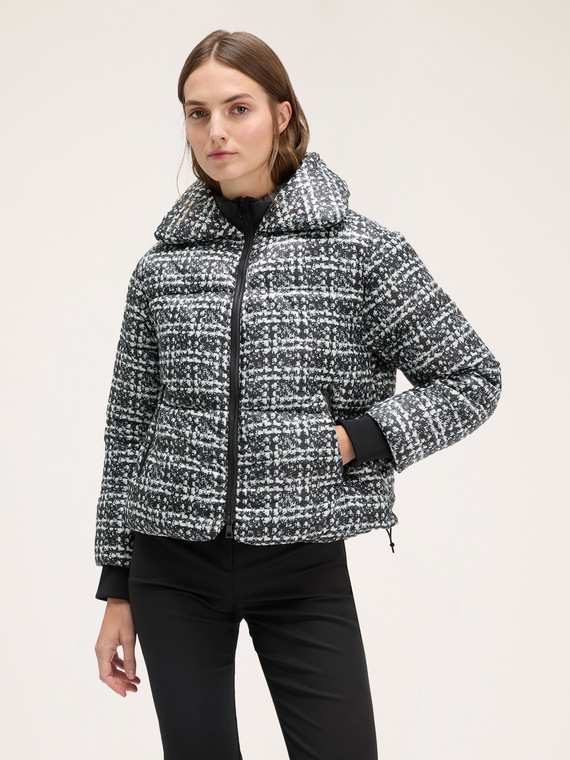 Printed padded jacket with zip