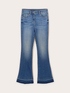 Jeans flare con orlo sfrangiato image number 4