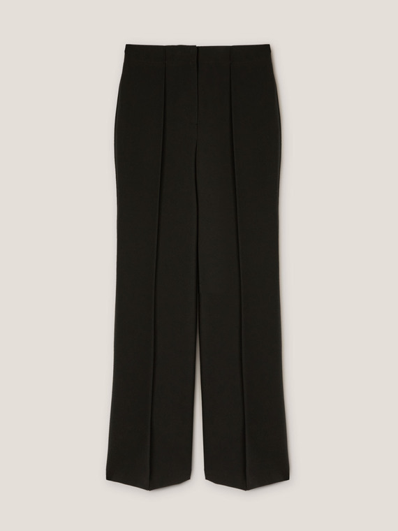 Solid-colour formal palazzo trousers
