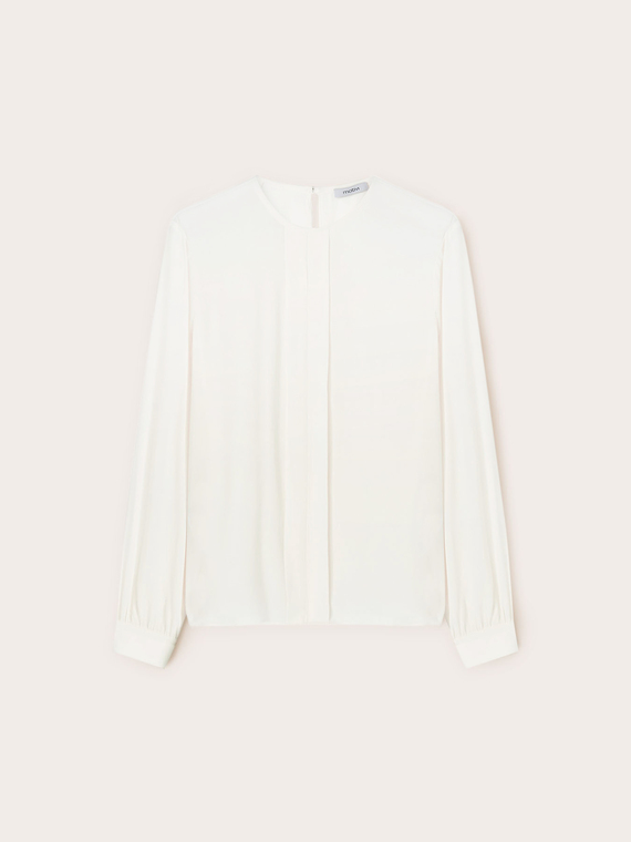 Floaty blouse with pleat