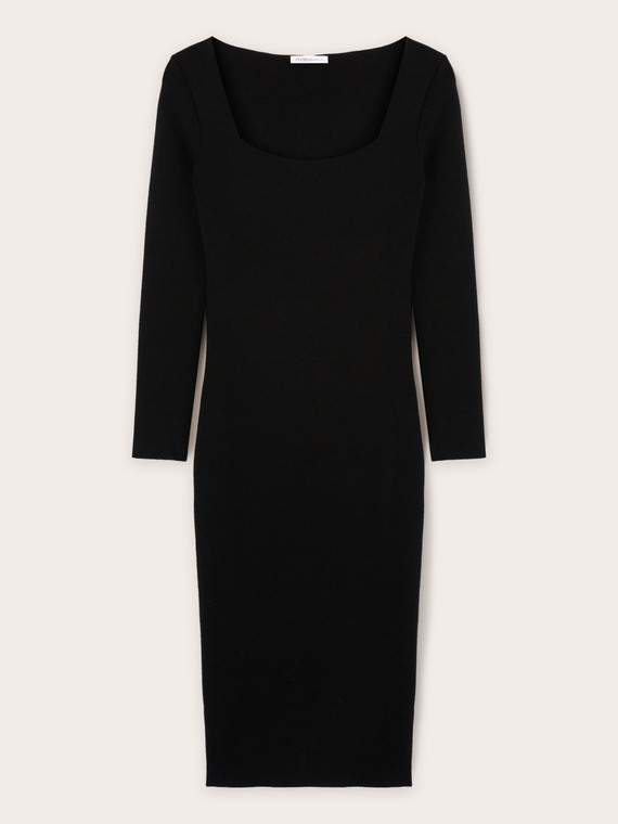 Soft viscose knit sheath dress