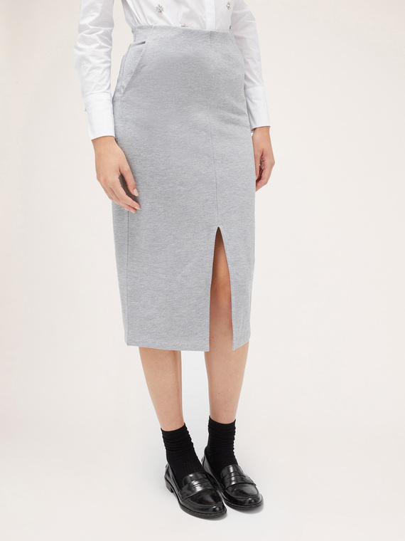 Fleece pencil skirt