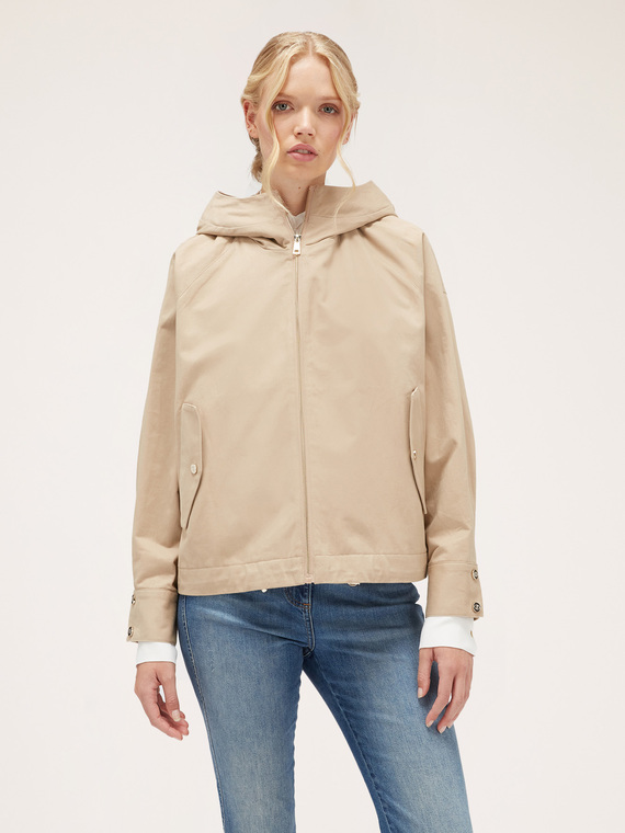 Cotton parka with hood