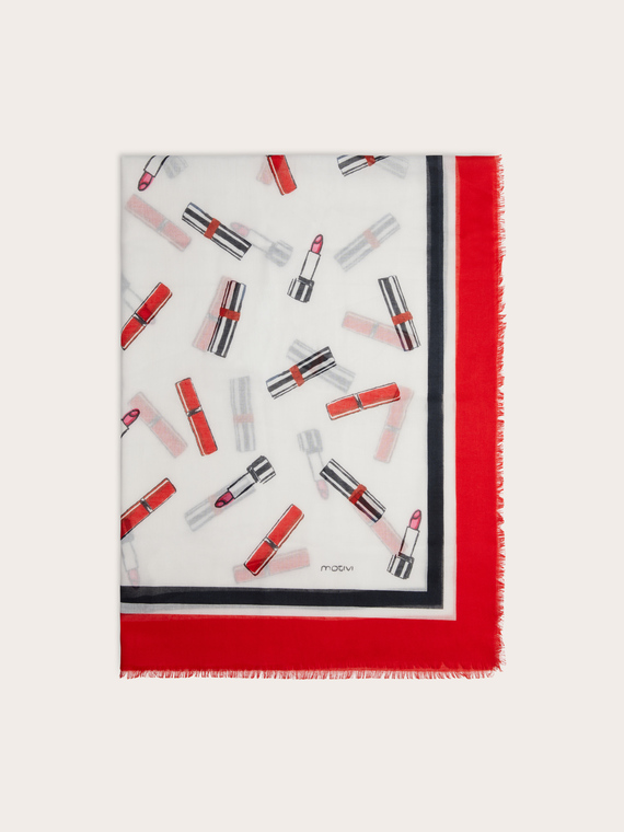 Lipstick pattern stole