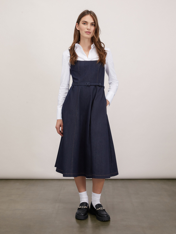 Midi-Kleid aus Denim