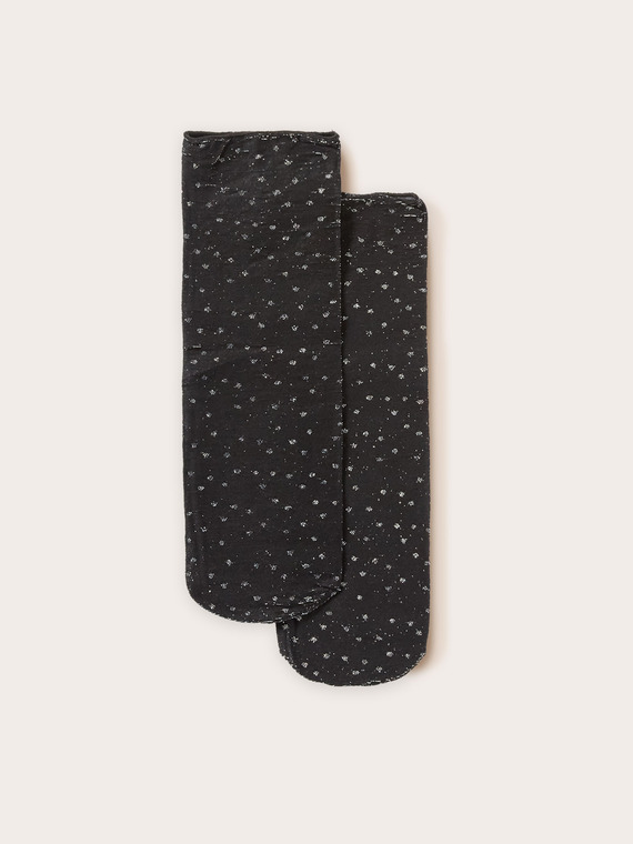 Short sheer socks with glitter polka dots