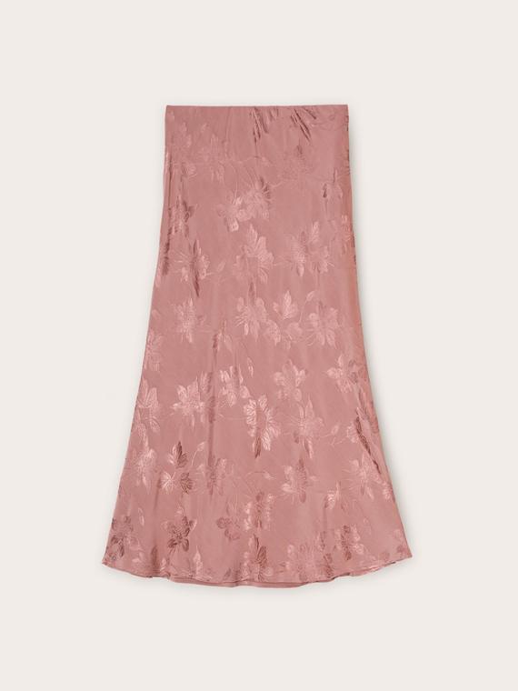 Jacquard satin midiskirt