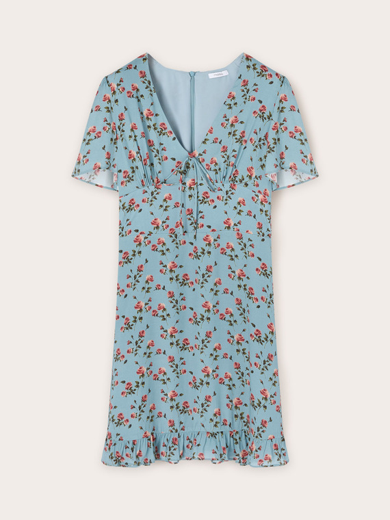 Robe skater à imprimé à fleurs