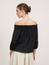 Blusa off-shoulders con inserti crochet image number 1