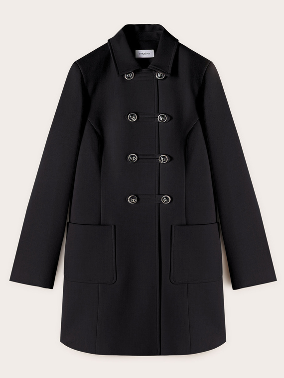 Coat with toggle fasteners