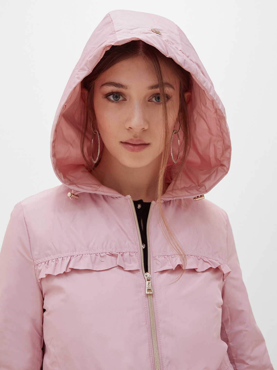 reversible down jacket with hood