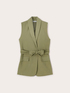 Gilet lungo gessato image number 4