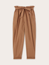 Carrot fit trousers with belt image number 4