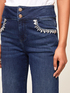 Loose jeans with crystal stone embroidery image number 2