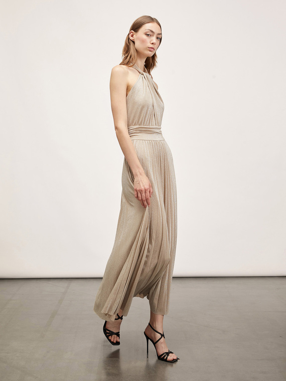 Long lurex jersey dress