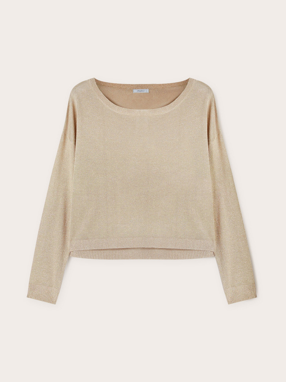 Oversize-Lurex-Pullover