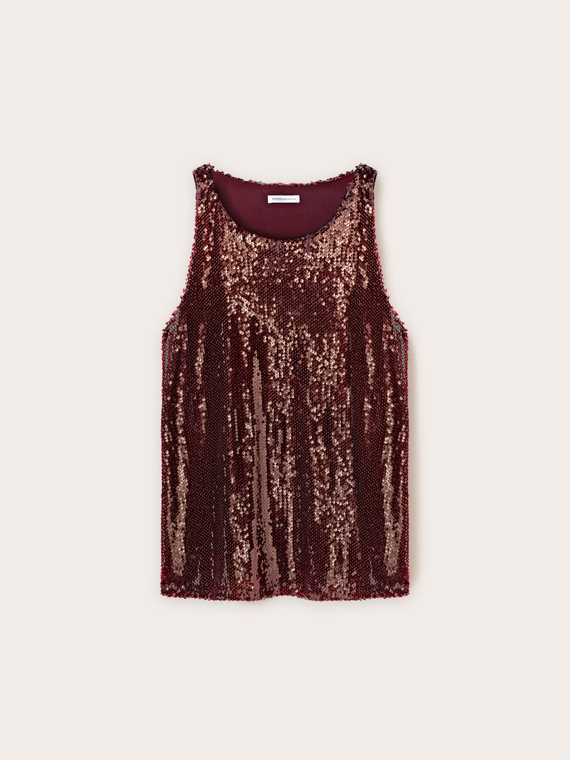 Top à paillettes