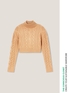 Cropped-Rollkragenpullover aus speziell gearbeitetem Strick image number 4